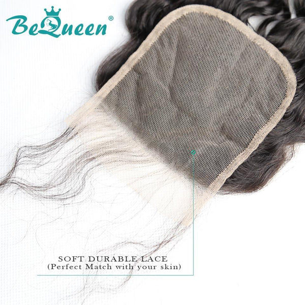 【Bequeen 】10A 100% Virgin Hair Deep Wave Lace Closure 4x4/ 5x5, Silk Based Closure - Bequeen Office Store