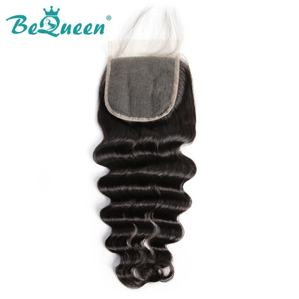 【Bequeen】10A 100% Virgin Hair Natural Wave Lace Closure 4x4/ 5x5, Silk Based Closure 4x4, Free Shipping - Bequeen Office Store