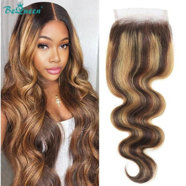 BeQueen Dentelle Closure 4x4 Body Wave Couleur 4/27