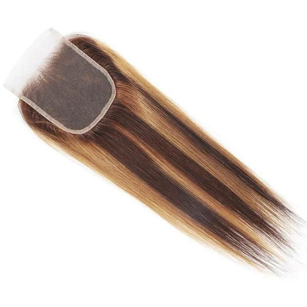 BeQueen Lace Closure 4x4 Glattes Haar, Farbe 4/27 