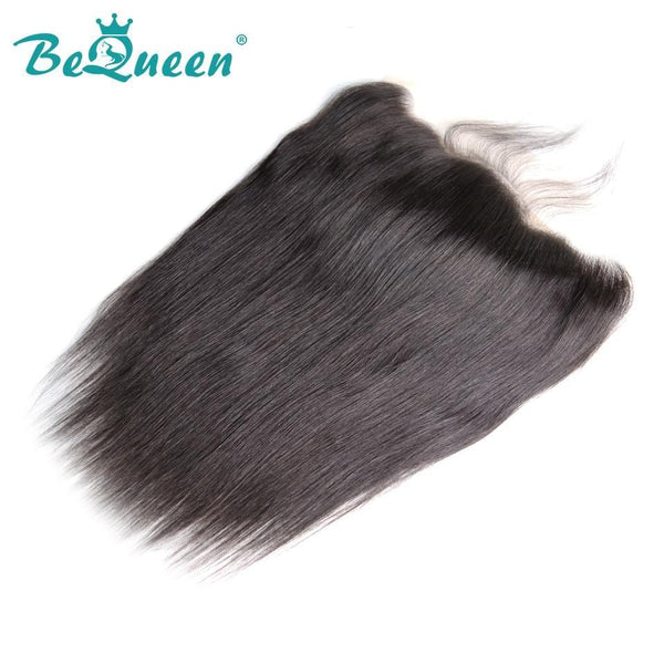 【Bequeen】Virgin Hair Straight Pre-plucked Lace Frontal with Baby Hair Bleached Knots 100% human hair with free shipping - Bequeen Office Store