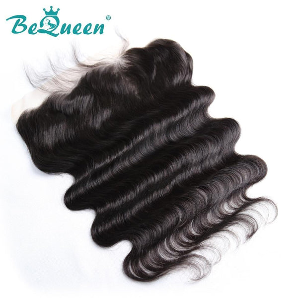 【Bequeen】Virgin Hair Body Wave Pre-plucked Lace Frontal with Baby Hair Bleached Knots 100% human hair with free shipping - Bequeen Office Store