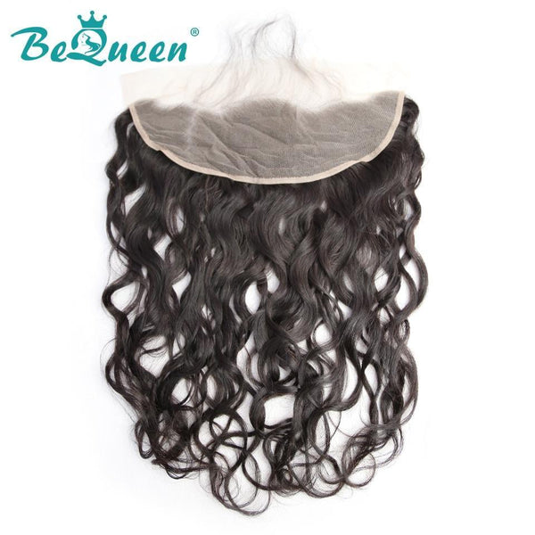 【Bequeen】Virgin Hair Water Wave Pre-plucked Lace Frontal with Baby Hair Bleached Knots 100% human hair with free shipping - Bequeen Office Store