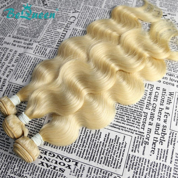 
BeQueen Paquet de tissage cheveux longs Body Wave 100% cheveux vierges couleur blonde #613