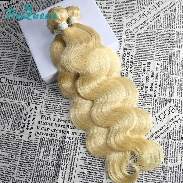 
BeQueen Paquet de tissage cheveux longs Body Wave 100% cheveux vierges couleur blonde #613