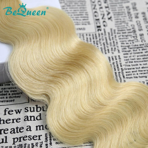 
BeQueen Paquet de tissage cheveux longs Body Wave 100% cheveux vierges couleur blonde #613