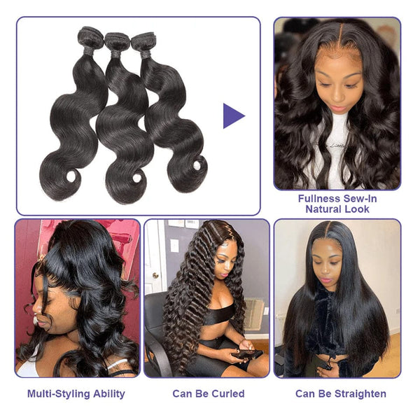 BeQueen-Bündel mit langem Körperwellengewebe 