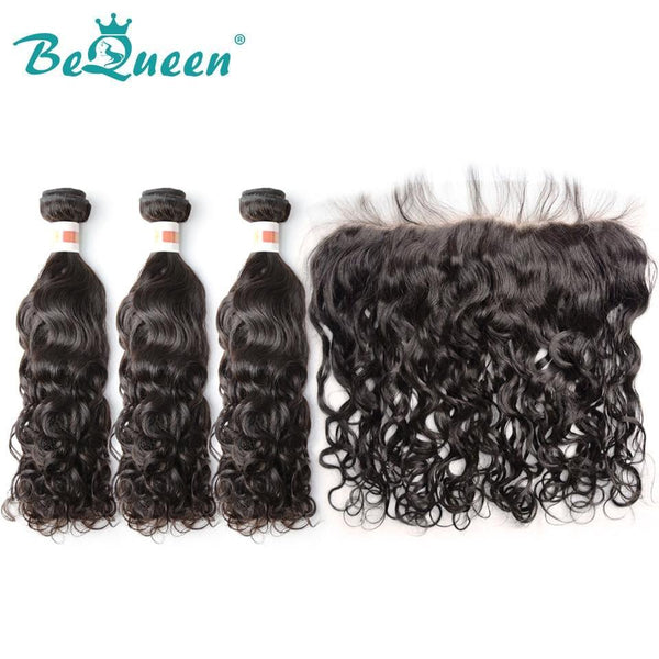 【Bequeen】10A Malaysian 100% Virgin Hair Water Wave bundles with Closure/Frontal Deal - Bequeen Office Store