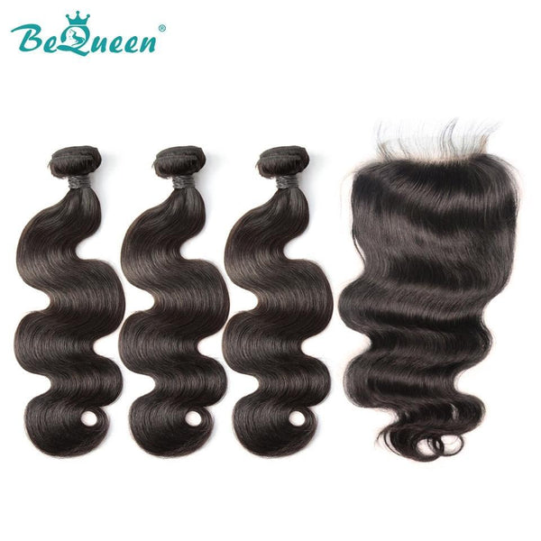 BeQueen Tissue Body Wave with Frontal or Closure Malaysian Hair 100% Virgin Hair Types 8A 