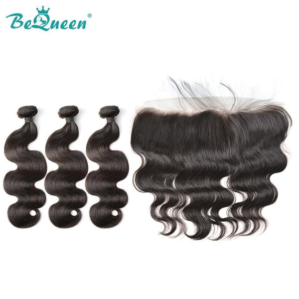 BeQueen Tissue Body Wave with Frontal or Closure Malaysian Hair 100% Virgin Hair Types 8A 