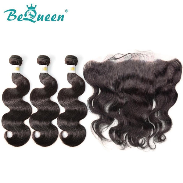 【Bequeen】10A Peruvian 100% Virgin Hair Body Wave bundles with Closure/Frontal Deal - Bequeen Office Store