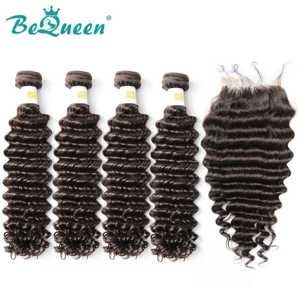 【Bequeen】10A Peruvian 100% Virgin Hair Deep Wave bundles with Closure/Frontal Deal - Bequeen Office Store