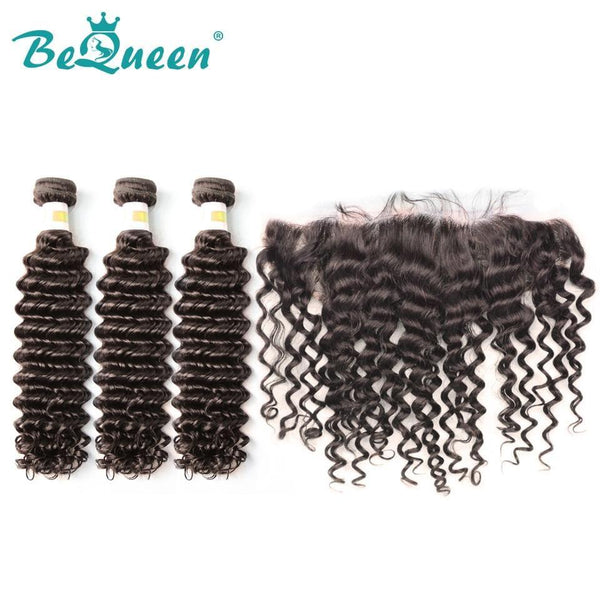 【Bequeen】10A Peruvian 100% Virgin Hair Deep Wave bundles with Closure/Frontal Deal - Bequeen Office Store