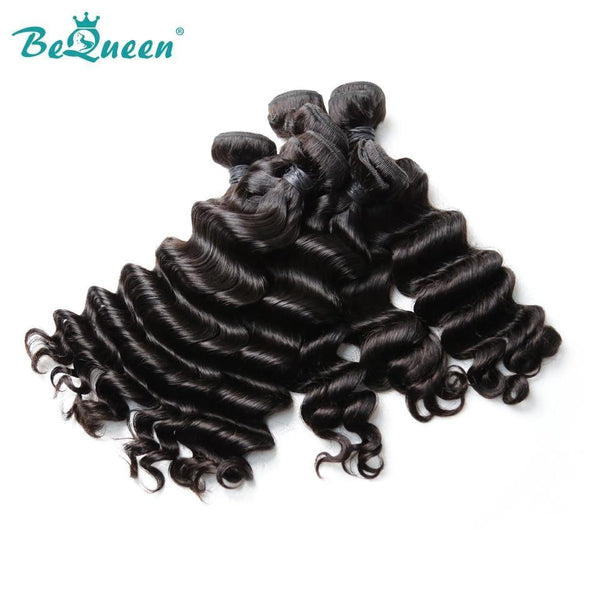 BeQueen Natural Wave Weave with Frontal or Closure Peruvian Hair 100% Virgin Hair Types 8A 