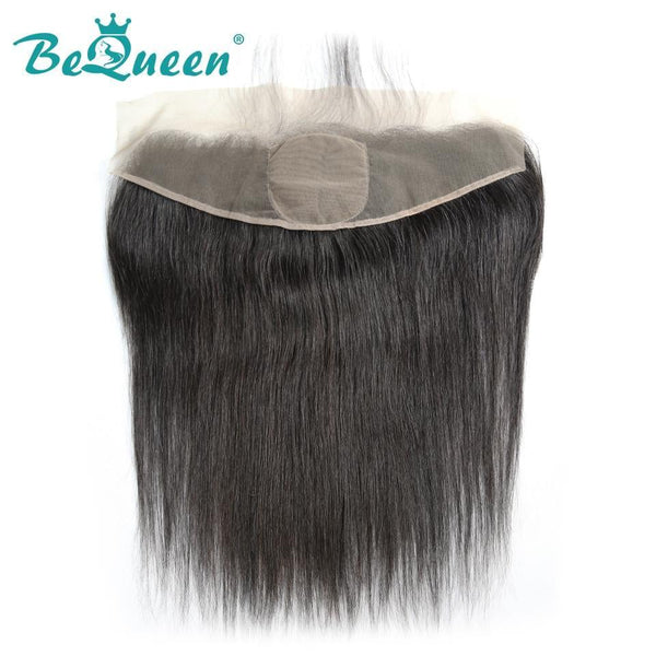 【Bequeen】Unprocessed Straight Virgin Hair Top 13x4 Silk Base Frontal Pre-plucked Nature Hairline, Free Shipping - Bequeen Office Store