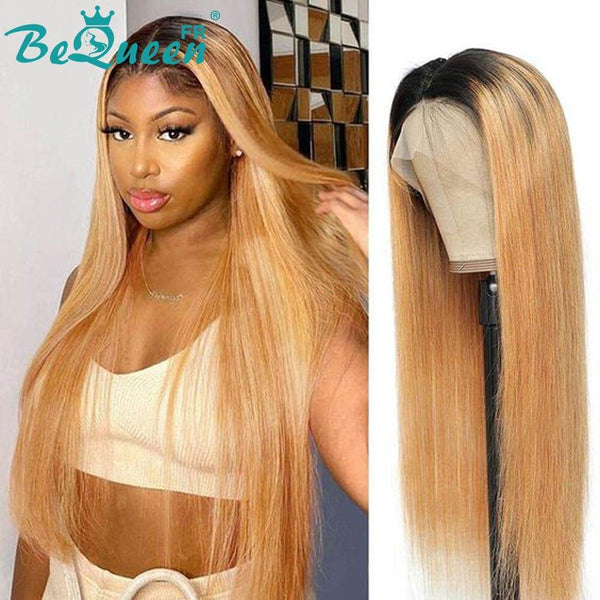 BeQueen Long Straight T Part Wig Honey Brown #4T27