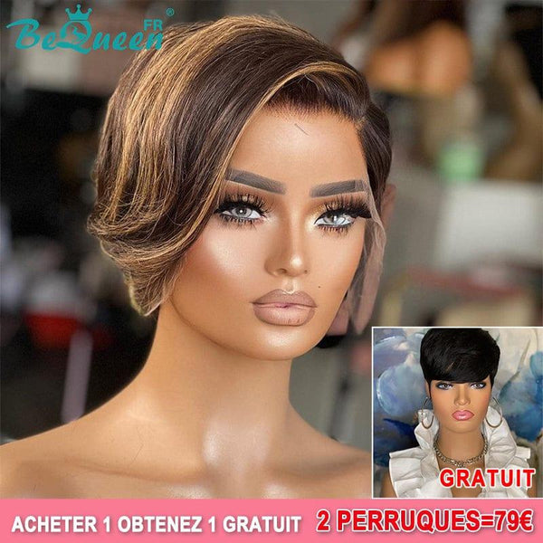BeQueen €79=2 wigs “Amber” Wig Brown mix Honey