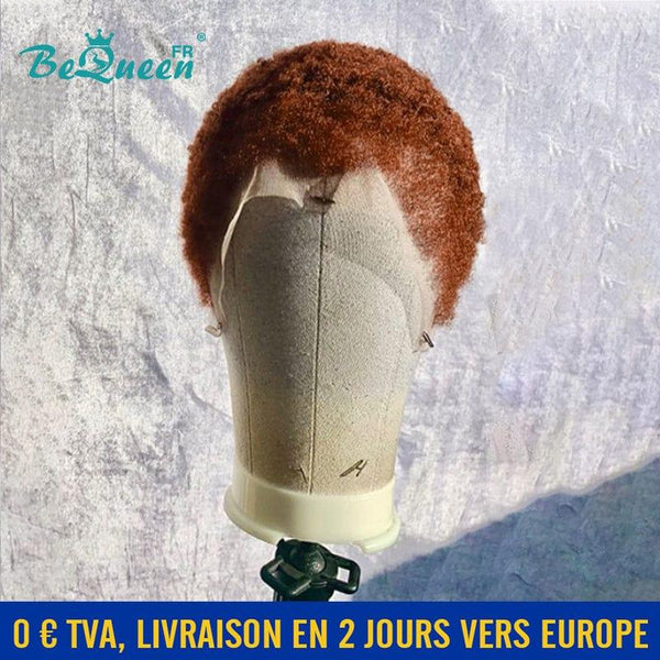 BeQueen "Edwina" Perruque Pixie Afro curl avec Lace Frontale 13x4 Orange Gingembre En France