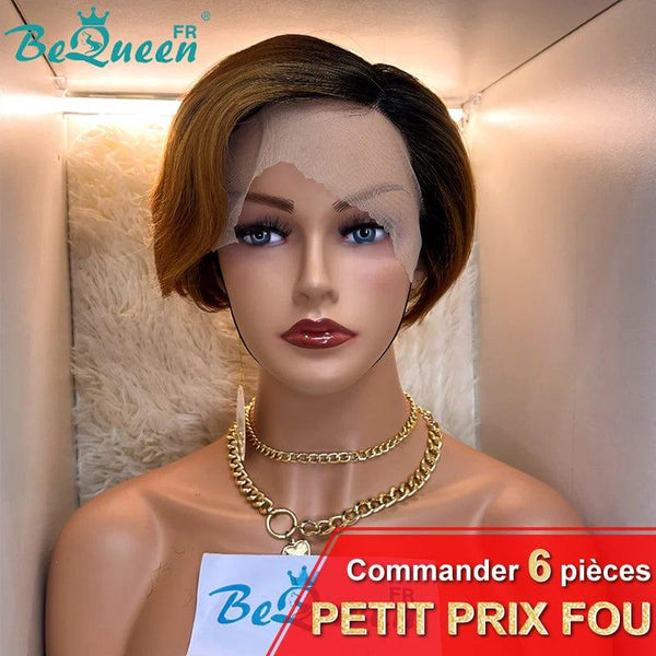 BeQueen peruca "Betty" Racine Preto e Marrom Prémio Pequeno FOU