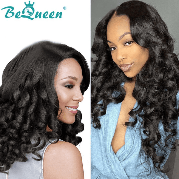 BeQueen lange T-Teil-Ei-Curl-Perücke 