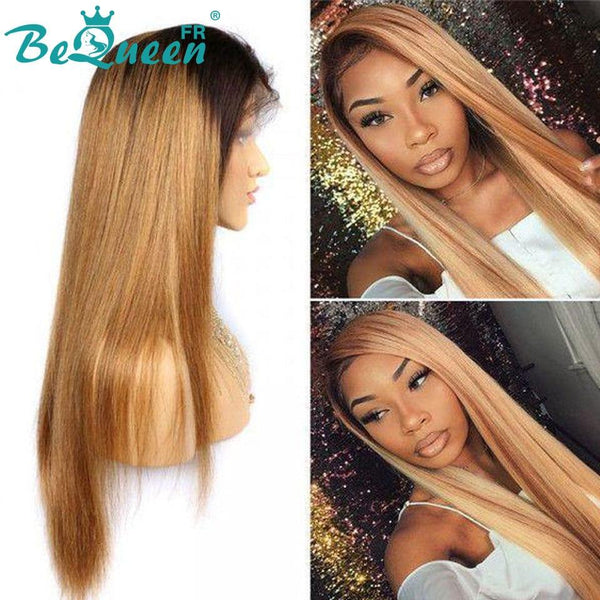 BeQueen Long Straight T Part Wig Honey Brown #4T27