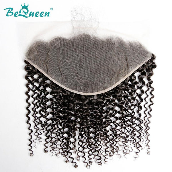 BeQueen Dentelle frontale Transparent 13x4 & 13x6 pre-plucked Cheveux curly Raie naturelle en Cheveux de Bébé