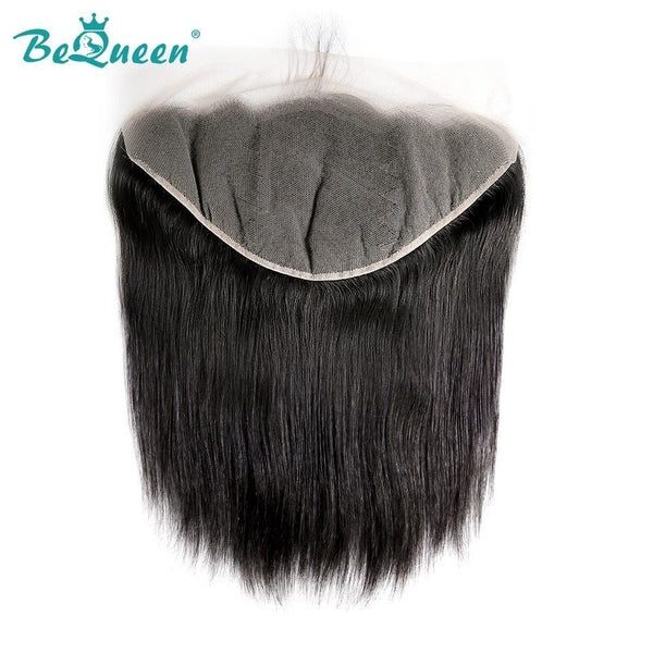 BeQueen Frontal de encaje transparente 13x4 13x6 Cabello rizado previamente despeinado 