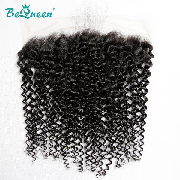 BeQueen Dentelle frontale Transparent 13x4 & 13x6 pre-plucked Cheveux curly Raie naturelle en Cheveux de Bébé