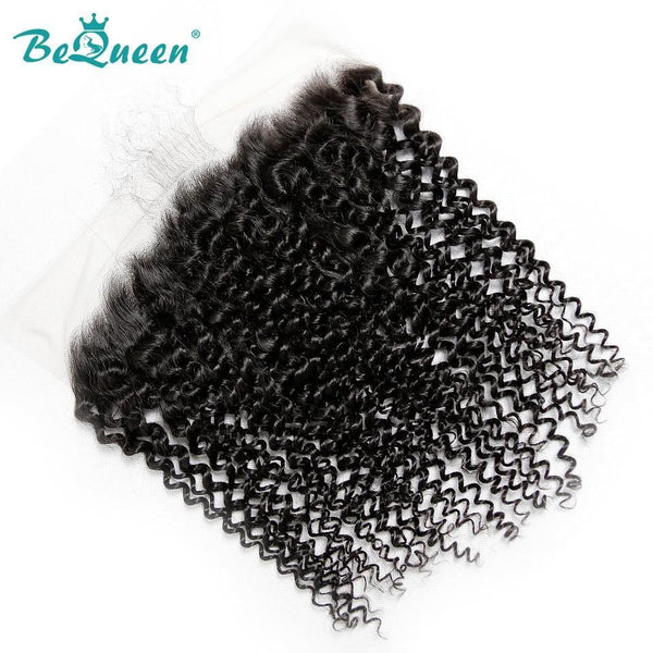 BeQueen Dentelle frontale Transparent 13x4 & 13x6 pre-plucked Cheveux curly Raie naturelle en Cheveux de Bébé