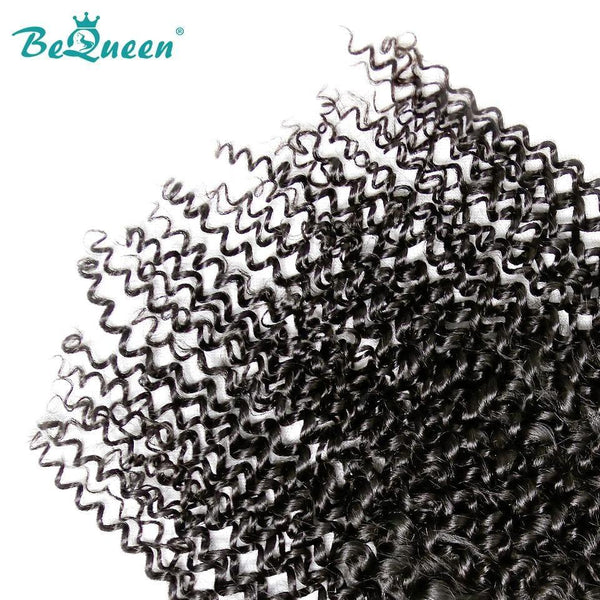 BeQueen Dentelle frontale Transparent 13x4 & 13x6 pre-plucked Cheveux curly Raie naturelle en Cheveux de Bébé