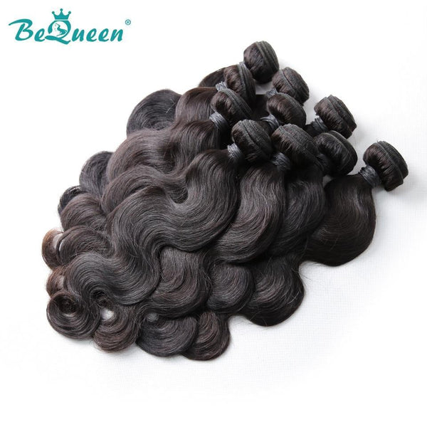 BeQueen Dix pièces de Tissage Body Wave 100% Cheveux humains. Cheveux vierges de type 8A Vente en Gros