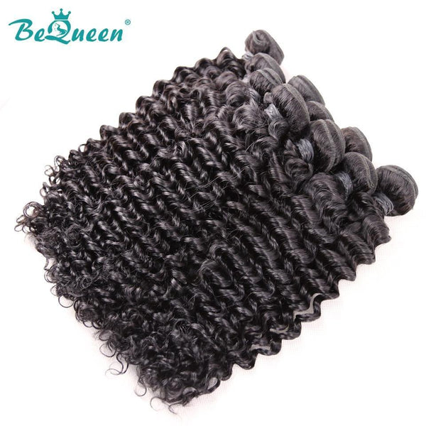 BeQueen Dix pièces de Tissage Deep Wave 100% Cheveux humains. Cheveux vierges de type 8A Vente en Gros