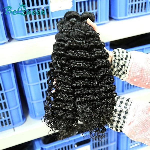BeQueen Dix pièces de Tissage Deep Wave 100% Cheveux humains. Cheveux vierges de type 8A Vente en Gros