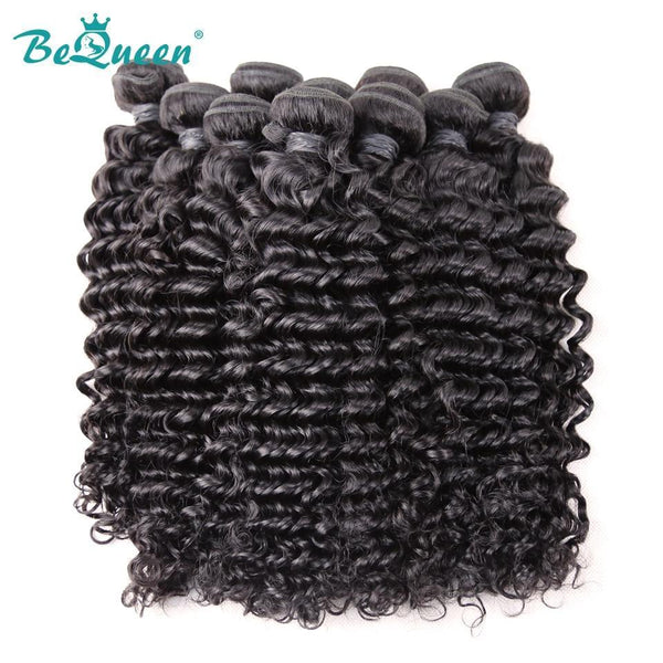 BeQueen Dix pièces de Tissage Deep Wave 100% Cheveux humains. Cheveux vierges de type 8A Vente en Gros