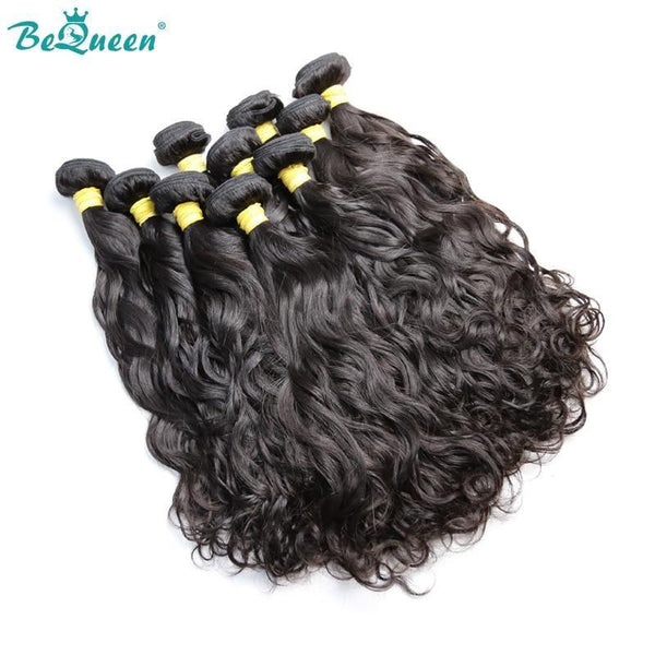 BeQueen Diez piezas de Tejido Water Wave 100% Cabello humano Tipo 10A. Venta al por mayor. 