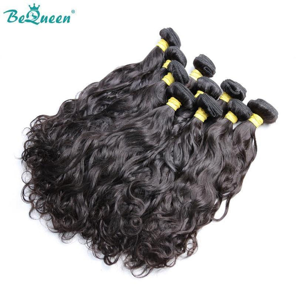 BeQueen Diez piezas de Tejido Water Wave 100% Cabello humano Tipo 10A. Venta al por mayor. 