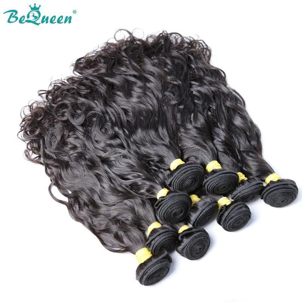 BeQueen Diez piezas de Tejido Water Wave 100% Cabello humano Tipo 10A. Venta al por mayor. 