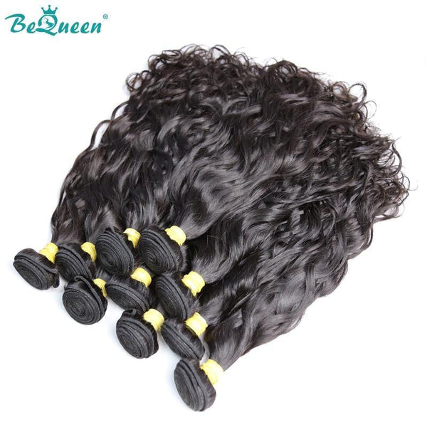 BeQueen Diez piezas de Tejido Water Wave 100% Cabello humano Tipo 10A. Venta al por mayor. 