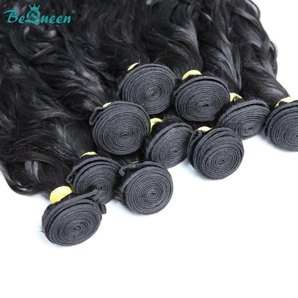BeQueen Diez piezas de Tejido Water Wave 100% Cabello humano Tipo 10A. Venta al por mayor. 
