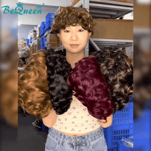Bequeen Perruque “Simmy” Pixie en Différentes Couleurs Sans Colle Prêt À Porter（Écrivez la couleur souhaitée dans la zone notes de votre commande）