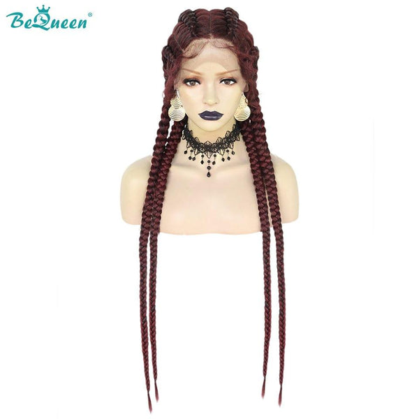 BeQueen Wig in 4 braids 100% synthetic fiber Natural scalp CRAZY low price
