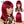 BeQueen Perruque Bob Colorés Coupe Chinoise Lisse avec Frange 100% fibre synthétique à la machine
