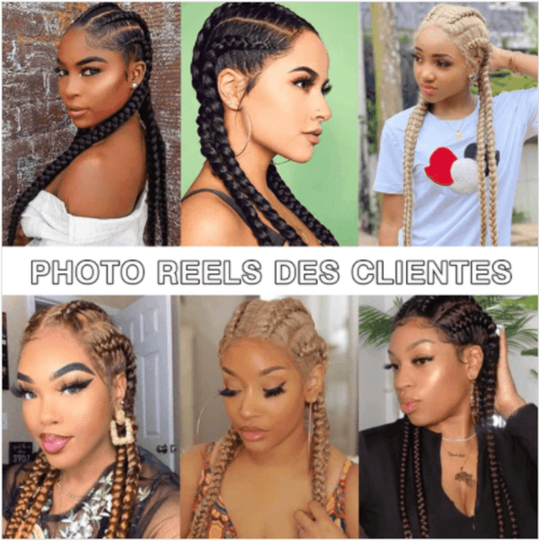 BeQueen Wig in 4 braids 100% synthetic fiber Natural scalp CRAZY low price