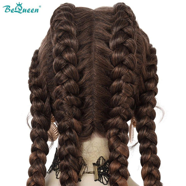 BeQueen Wig in 4 braids 100% synthetic fiber Natural scalp CRAZY low price