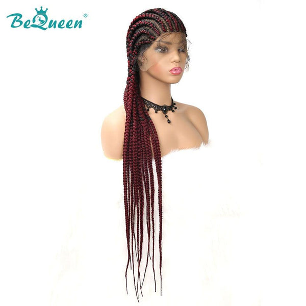 
BeQueen Peluca en Rizos de Encaje Pelo Largo Ghana 100% fibra sintética Cabello Largo 30 pulgadas Cuero cabelludo natural