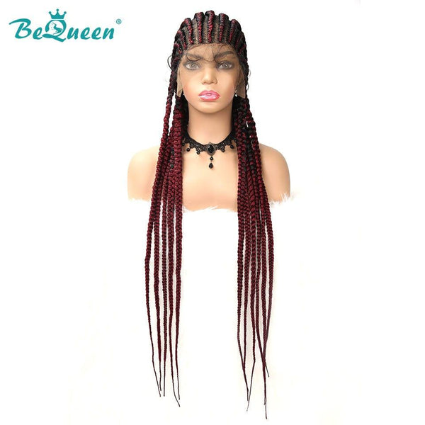 
BeQueen Peluca en Rizos de Encaje Pelo Largo Ghana 100% fibra sintética Cabello Largo 30 pulgadas Cuero cabelludo natural