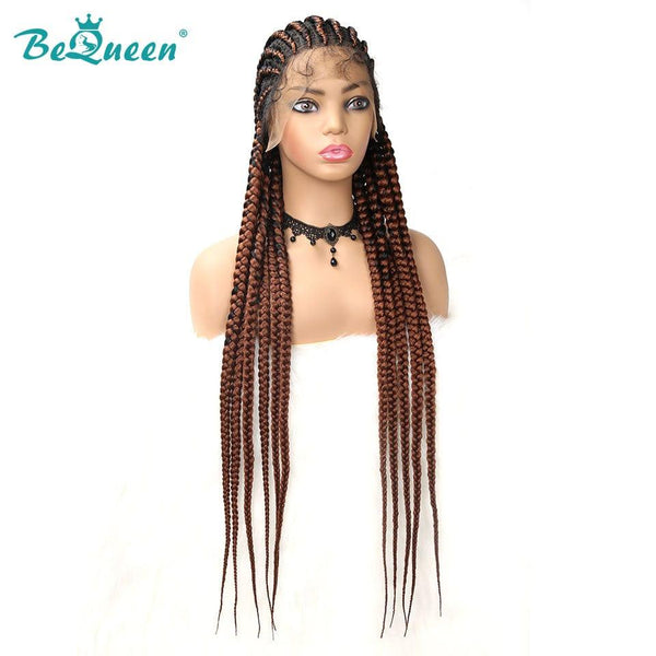 
BeQueen Peluca en Rizos de Encaje Pelo Largo Ghana 100% fibra sintética Cabello Largo 30 pulgadas Cuero cabelludo natural