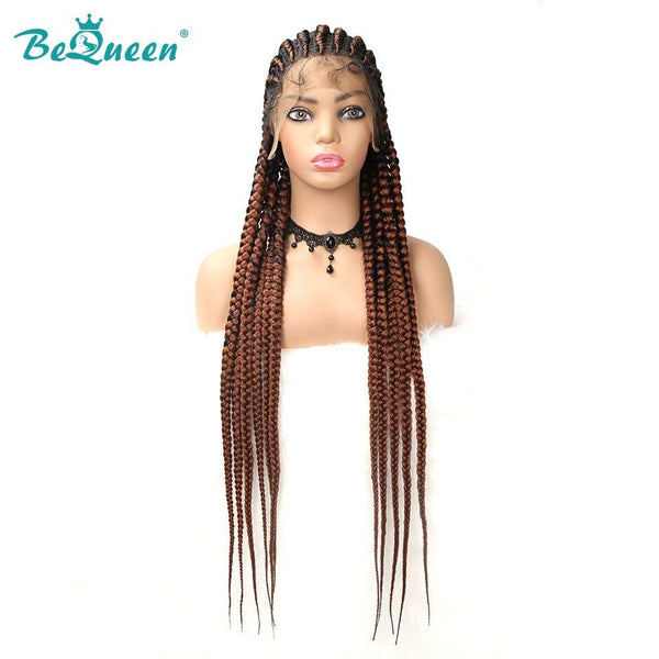 
BeQueen Peluca en Rizos de Encaje Pelo Largo Ghana 100% fibra sintética Cabello Largo 30 pulgadas Cuero cabelludo natural