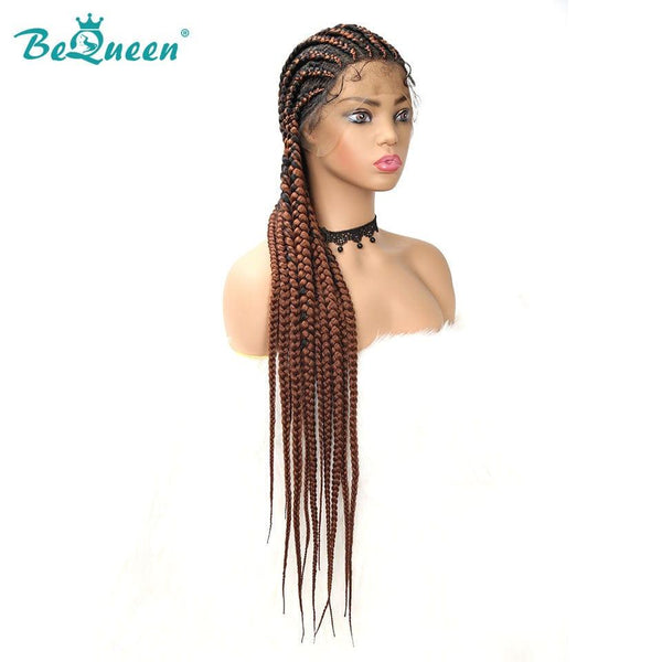 
BeQueen Peluca en Rizos de Encaje Pelo Largo Ghana 100% fibra sintética Cabello Largo 30 pulgadas Cuero cabelludo natural