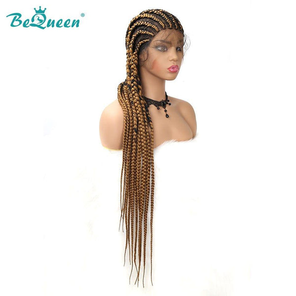 
BeQueen Peluca en Rizos de Encaje Pelo Largo Ghana 100% fibra sintética Cabello Largo 30 pulgadas Cuero cabelludo natural